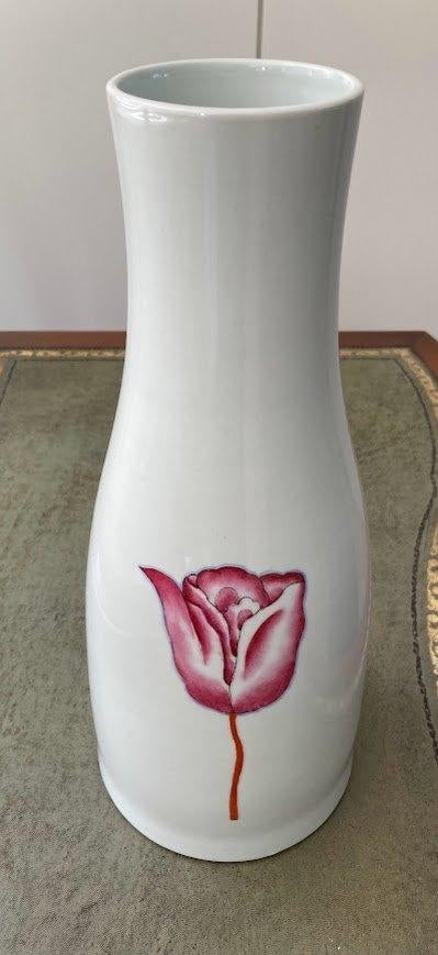 Pols Potten Porseleinen vaas met Tulp afbeelding. Puntgaaf!, Antiek en Kunst, Kunst | Designobjecten, Ophalen of Verzenden