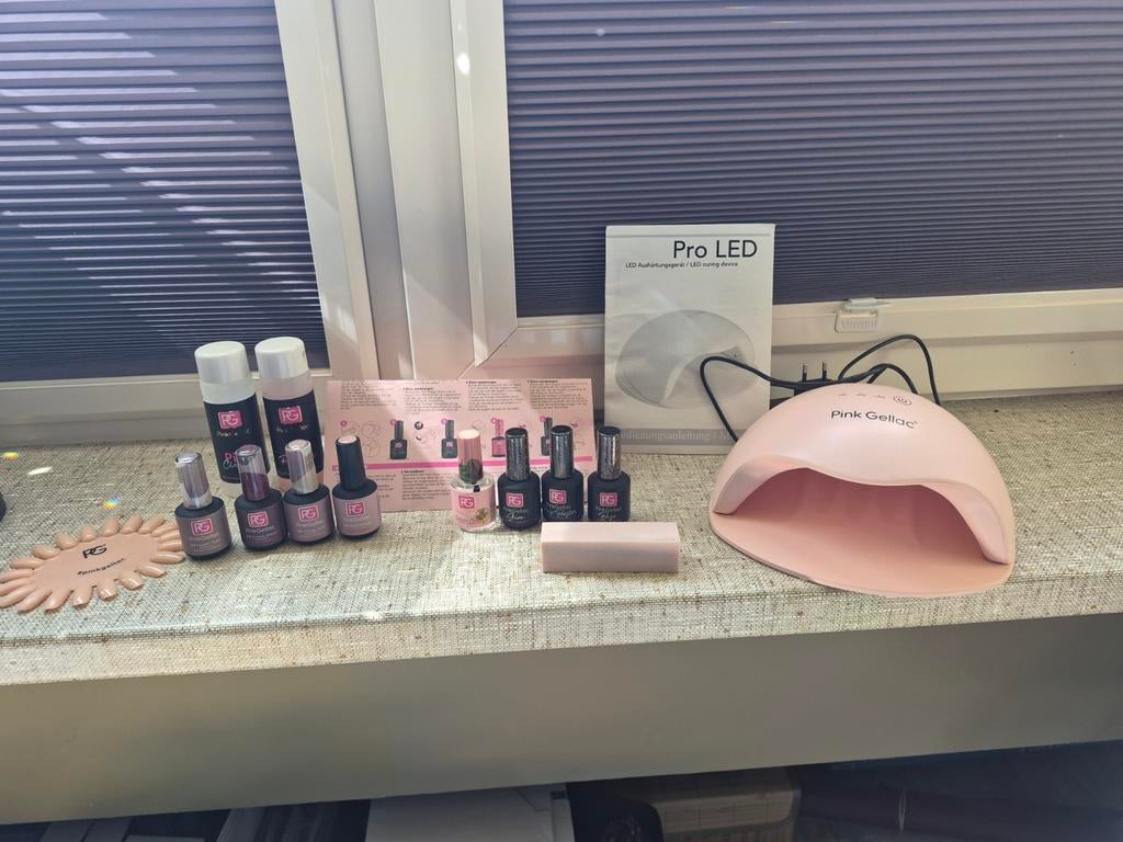 Pink Gellac set, Sieraden, Tassen en Uiterlijk, Uiterlijk | Cosmetica en Make-up, Ophalen of Verzenden, Zo goed als nieuw, Overige kleuren