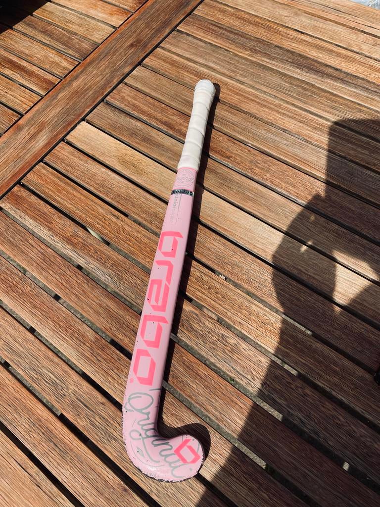 Brabo hockeystick roze 21 inch, Sport en Fitness, Hockey, Ophalen, Gebruikt, Stick