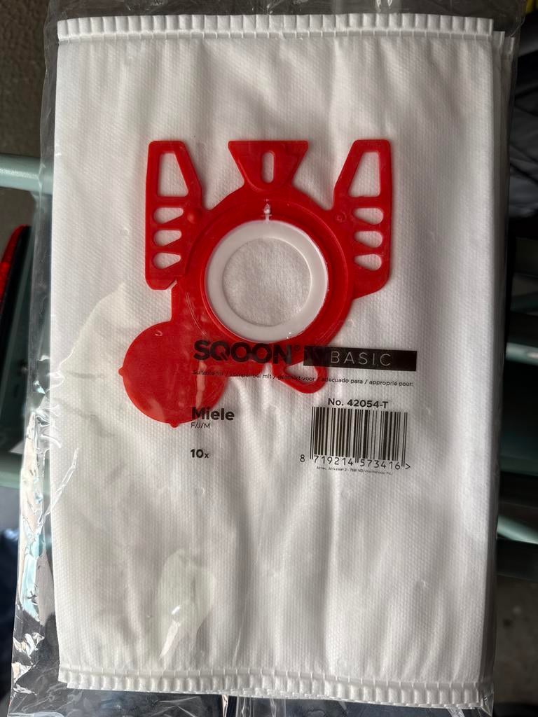 SQOON BASIC Miele stofzuigerzakken F/J/M - 10 stuks, Witgoed en Apparatuur, Stofzuigers, Ophalen, Nieuw, Stofzak, Stofzuiger