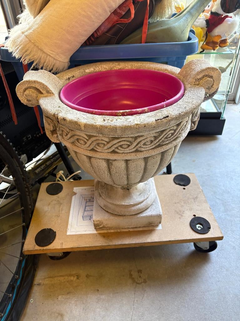 bloempot tuin, Tuin en Terras, 25 tot 40 cm, Gebruikt, Rond, Ophalen of Verzenden