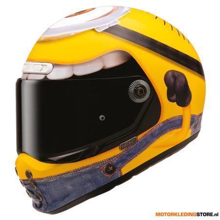 HJC V10 Stuart Minions Integraalhelm, Geel-Blauw, Motoren, Kleding | Motorhelmen, Nieuw met kaartje, Ophalen of Verzenden