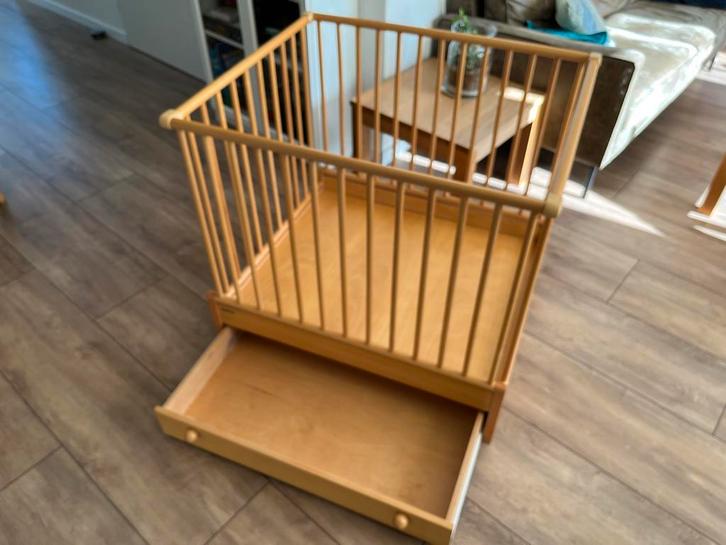 Bopita houten Box met lade en verstelbare bodem, Kinderen en Baby's, Boxen, Gebruikt, Rechthoekig, In hoogte verstelbaar, Ophalen