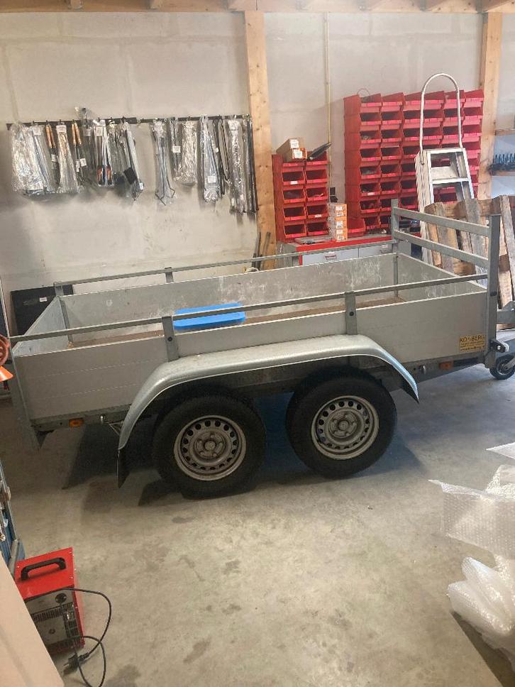 Mooie dubbele middenas aanhangwagen, Auto diversen, Aanhangers en Bagagewagens, Gebruikt, Ophalen