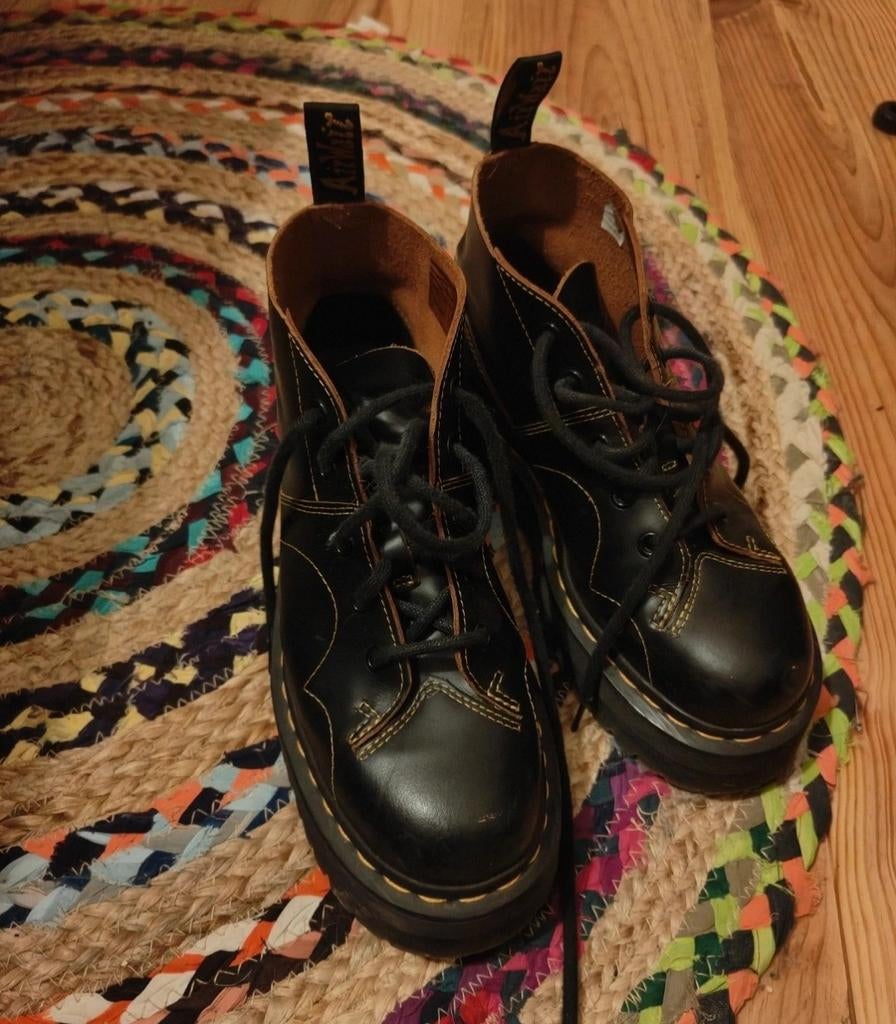 Dr. Martens Church Quad Platform Boots, Kleding | Dames, Schoenen, Gedragen, Lage of Enkellaarzen, Zwart, Ophalen of Verzenden