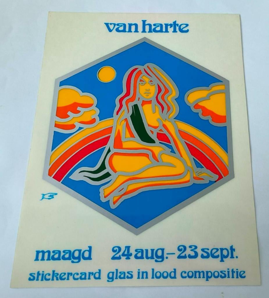 Sticker Van Harte (Maagd), Verzamelen, Ophalen of Verzenden, Zo goed als nieuw, Overige typen