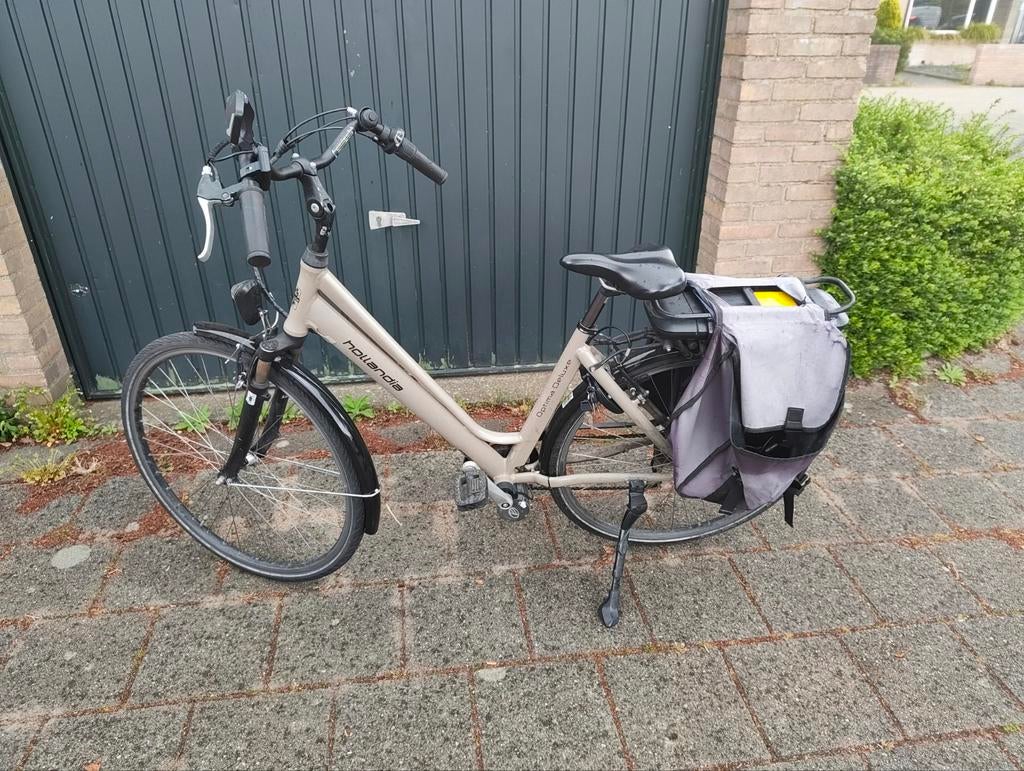 Hollandia e-bike met middenmotor (49cm, 3600km), 47 tot 50 cm, Ophalen of Verzenden, Zo goed als nieuw, Versnellingen