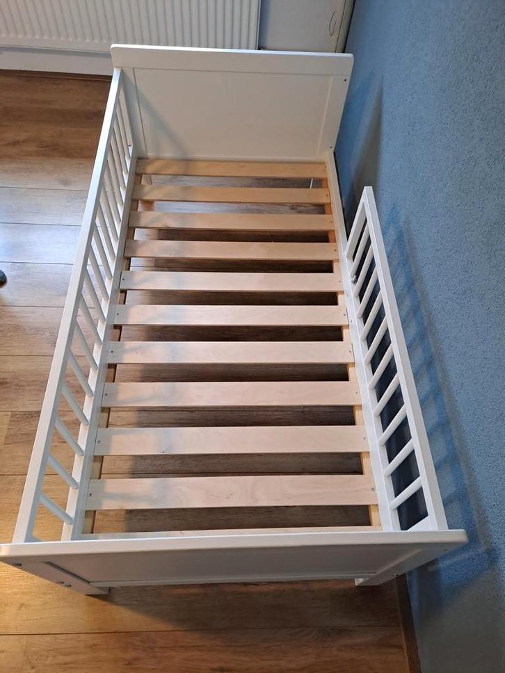 Kinderbed/Peuterbed 140x70cm - Wit, Kinderen en Baby's, Kinderkamer | Bedden, 140 tot 160 cm, 70 tot 85 cm, Lattenbodem, Matras