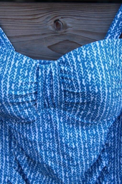 Tankinitop blauw/ wit Livera 44 B/C Cup Vaste prijs, Kleding | Dames, Badmode en Zwemkleding, Overige typen, Zo goed als nieuw