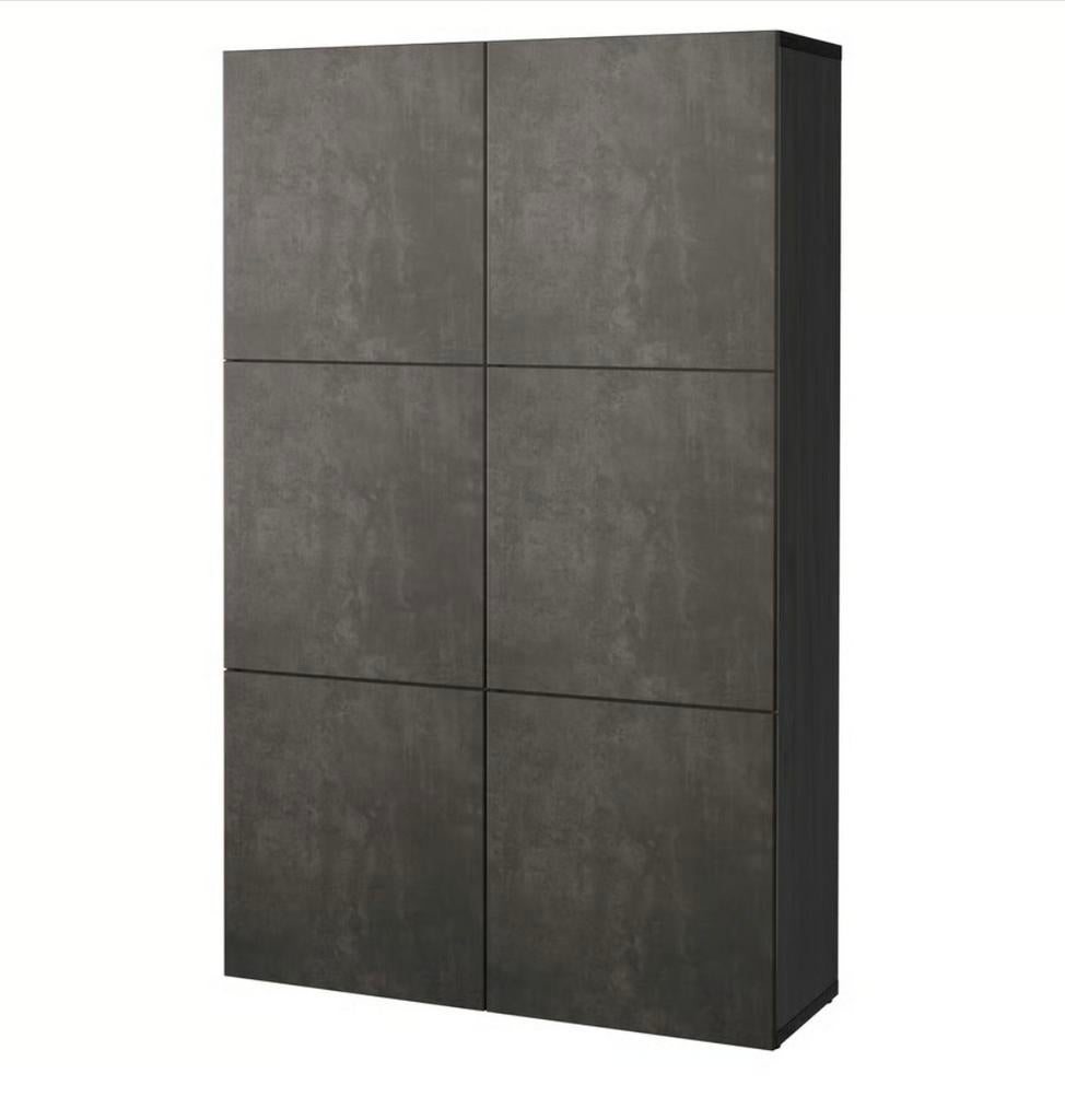 IKEA besta kast zwartbruin/donkergrijs beton, Ophalen, Gebruikt
