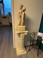 Zuil met beeld Adam en Eva - Klassieke decoratie, Antiek en Kunst, Ophalen