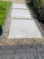 3x terrastegels/ staptegels grijs 80x80x2cm, Ophalen, Zo goed als nieuw, Keramiek, Terrastegels