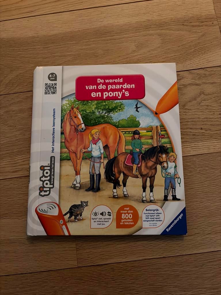 Tiptoi boek: De wereld van de paarden en pony's, Ophalen of Verzenden, Zo goed als nieuw, Uitklap-, Voel- of Ontdekboek, 3 tot 4 jaar