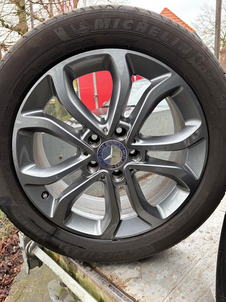 17” originele Mercedes C W205 velgen + Michelin banden, Auto-onderdelen, Banden en Velgen, Ophalen, Gebruikt, Banden en Velgen