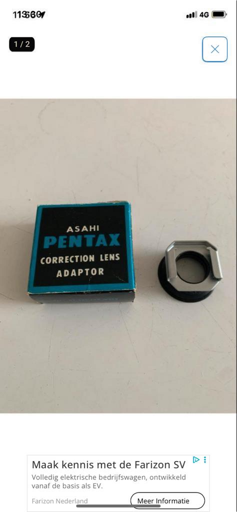 Asahi Pentax correctie lens Adapter, Overige merken, Minder dan 50 mm, Overige typen, Nieuw