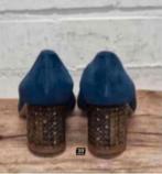 JHAY - Prachtige suedeleren pumps maat 41 - Nieuw €105, Blauw, Nieuw, Ophalen of Verzenden, X