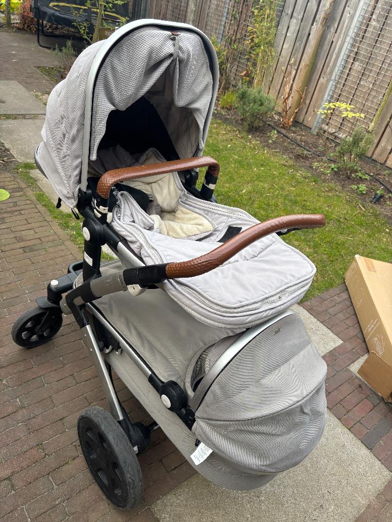Joolz geo2 met uitbreidingsset en autostoel, Gebruikt, Combiwagen, Verstelbare duwstang, Ophalen