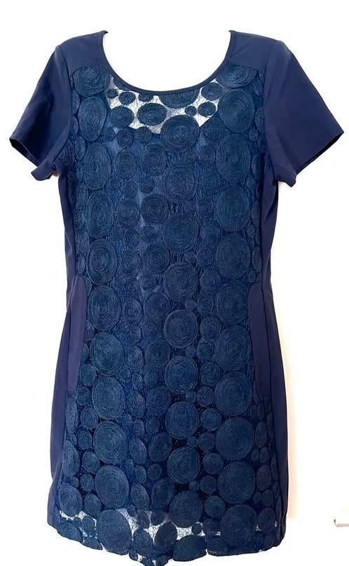 Steps blauwe jurk met kant maat 38