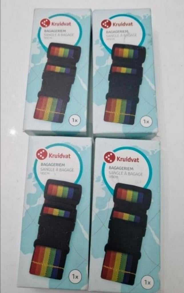 4 Nieuwe Kruidvat bagageriemen - 185 cm, Ophalen, Nieuw, 80 cm of meer