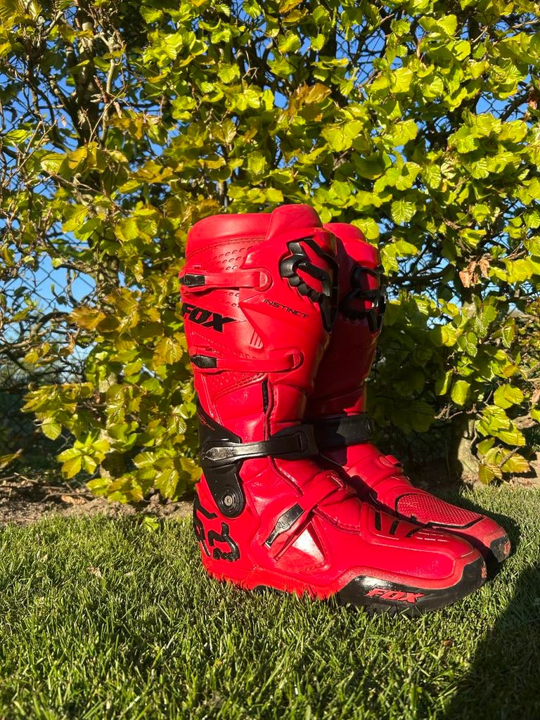 Fox Instinct motorcrosslaarzen - Rood - Maat 45, Motoren, Ophalen of Verzenden, Tweedehands, Heren, Laarzen