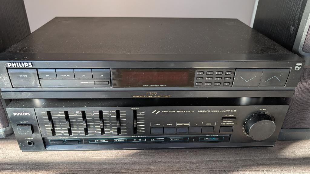Vintage Hifi Set: Philips FA564 + FT670 + Wharfdale Diam IV, Ophalen, Philips, Gebruikt, Losse componenten