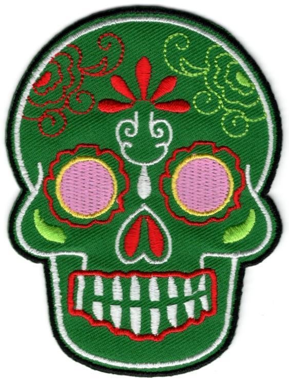 Sugar Skull stoffen opstrijk patch embleem #37, Ophalen of Verzenden, Nieuw, Bedrijf of Vereniging