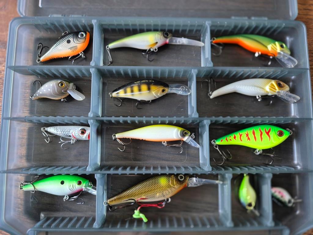 Kunstaas doos met pluggen en crankbaits, enz., Watersport en Boten, Ophalen of Verzenden, Nieuw, Overige typen