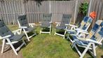 Zes tuinstoelen met kussens, Tuin en Terras, Ophalen, Gebruikt, Kunststof, Inklapbaar