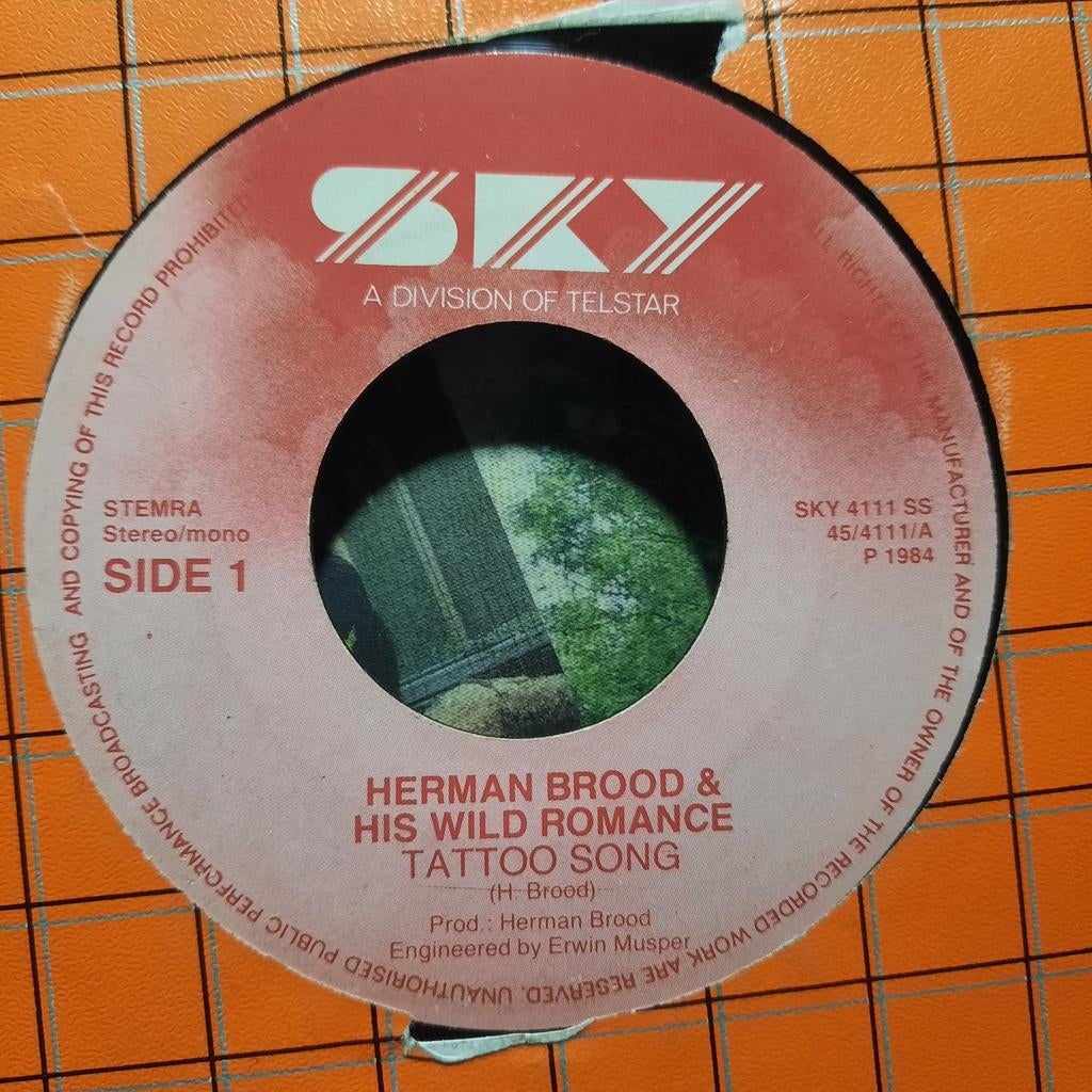 Single: herman brood - tattoo song, Cd's en Dvd's, Vinyl Singles, Ophalen of Verzenden, Pop