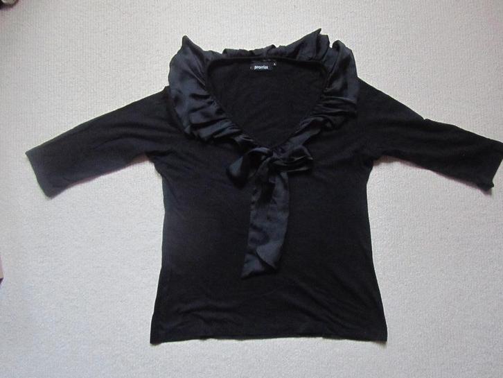 Zwarte top Promiss L, Kleding | Dames, Tops, Zo goed als nieuw, Maat 42/44 (L), Zwart, Lange mouw, Verzenden