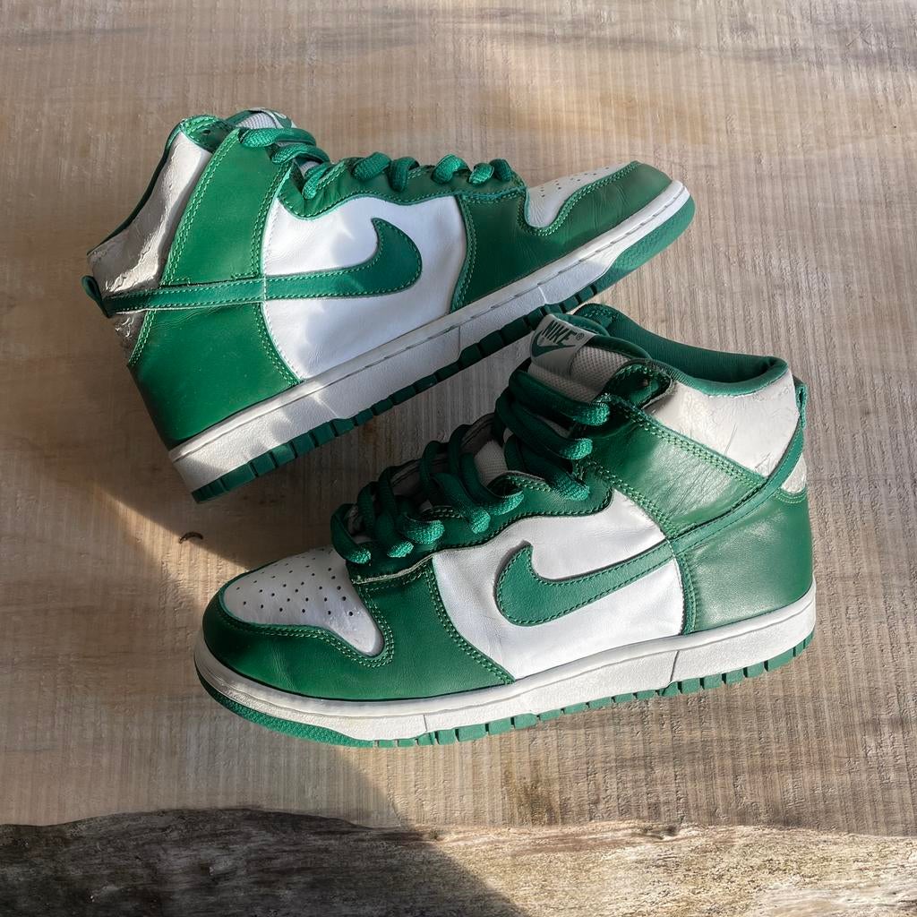 Zeldzaam: Nike Dunk High Clover Celtic Green 2003 groen 43, Kleding | Heren, Schoenen, Wit, Ophalen of Verzenden, Sneakers of Gympen