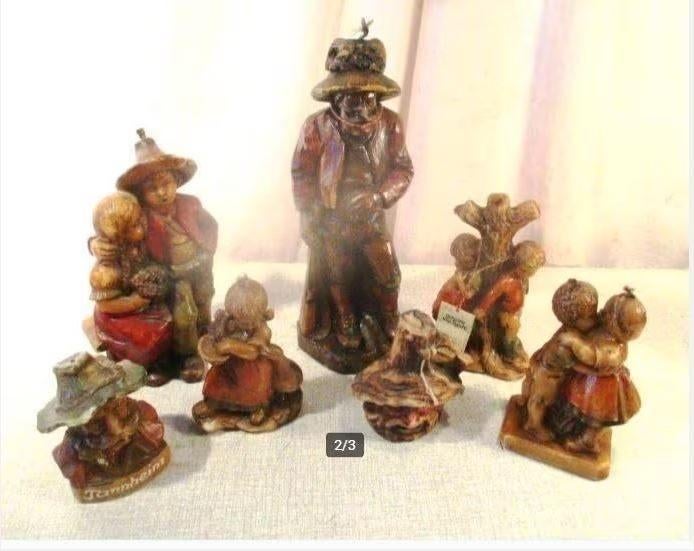 7 Originele Wax Figuren / Beelden - Lechner Alpine, Ophalen of Verzenden