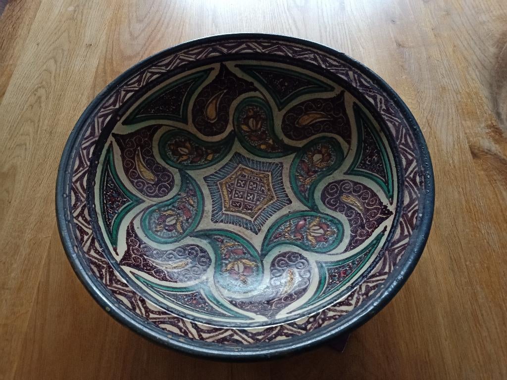 Vintage stenen schaal, Ophalen, Gebruikt, Schaal, Rond