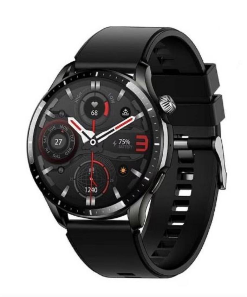 BlitzWolf BW-EP10 Smartwatch: HD Scherm, Gezondheid & Sport, Hartslag, Zwart, Nieuw, Ophalen of Verzenden