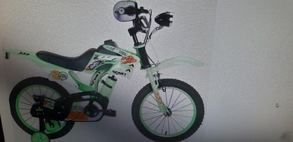 Nieuwe: Stoere Motorbike 12inch Groen, Fietsen en Brommers, Fietsen | Kinderfietsjes, Nieuw, Minder dan 16 inch, Zijwieltjes, Ophalen of Verzenden