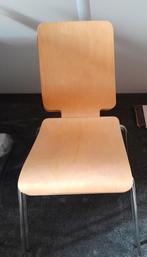 2x kantoor / kantine stoel stapelbaar, Ophalen, Twee, Bruin, Zo goed als nieuw
