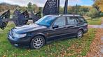 Saab 9-5 3.0 T V6 Estate AUT 1999 Zwart, Auto's, Saab, Stoelverwarming, Zwart, Stationwagon, Grijs