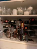 Diverse flessen en glazen, Ophalen, Gebruikt