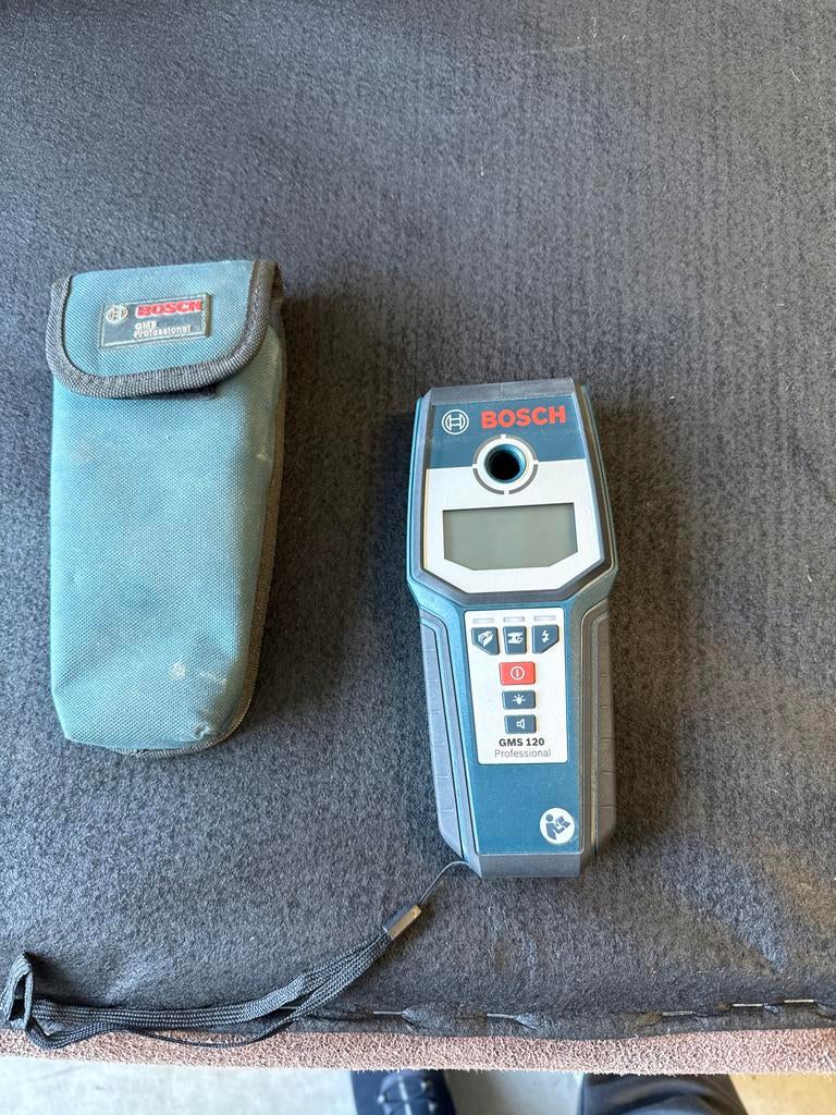 Bosch GMS 120 Professional Multidetector met hoes, Doe-het-zelf en Verbouw, Meetapparatuur, Ophalen of Verzenden, Zo goed als nieuw
