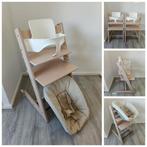 ZGAN! Stokke Tripp Trapp whitewash+babyset,newbornset evt.2x, Ophalen of Verzenden, Zo goed als nieuw, Stokke Tripp Trapp, Stoelverkleiner