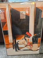 Ingelijste tekening van een vrouw in latex kleding, Ophalen of Verzenden