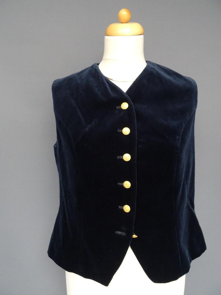 PRIDE maat 44, fluwelen giletvest., Kleding | Dames, Blauw, Maat 42/44 (L), PRIDE, Ophalen of Verzenden