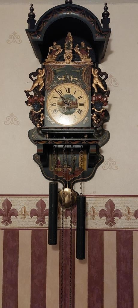 Friese Staartklok / Stoelklok - Handgeschilderd, Ophalen