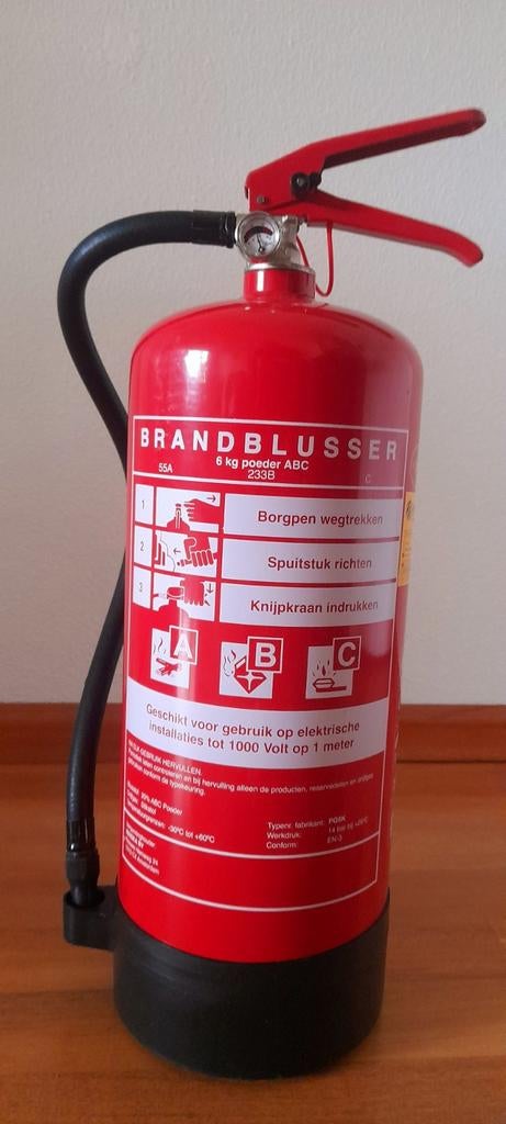 Brandblusser 6 kg poeder ABC nieuw in doos., Ophalen of Verzenden, Nieuw