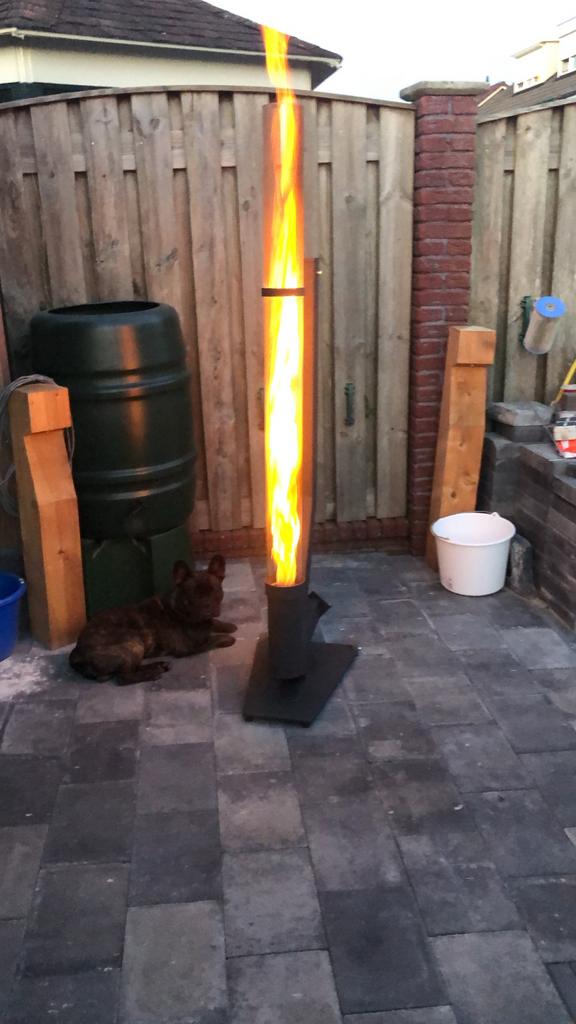 Terrasheater pellet stove 1.60m, Ophalen, Gebruikt, Vloer