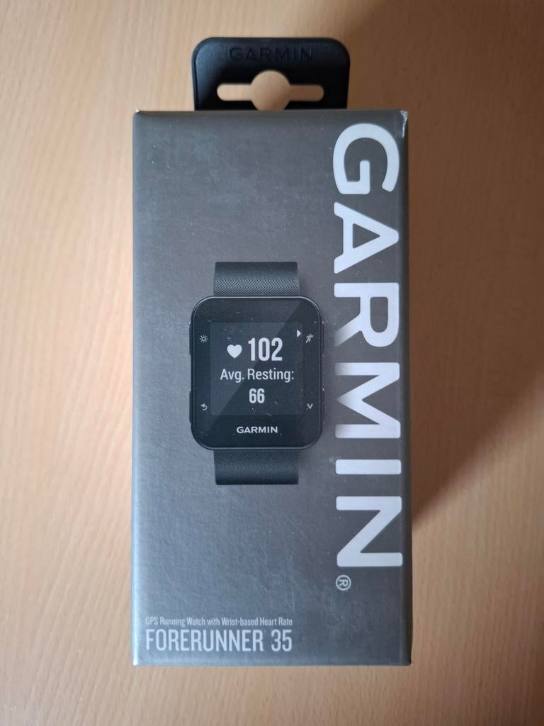 Garmin Forerunner 35 - Nieuw in verpakking + aankoopbon, Zwart, Garmin, Nieuw, Ophalen of Verzenden