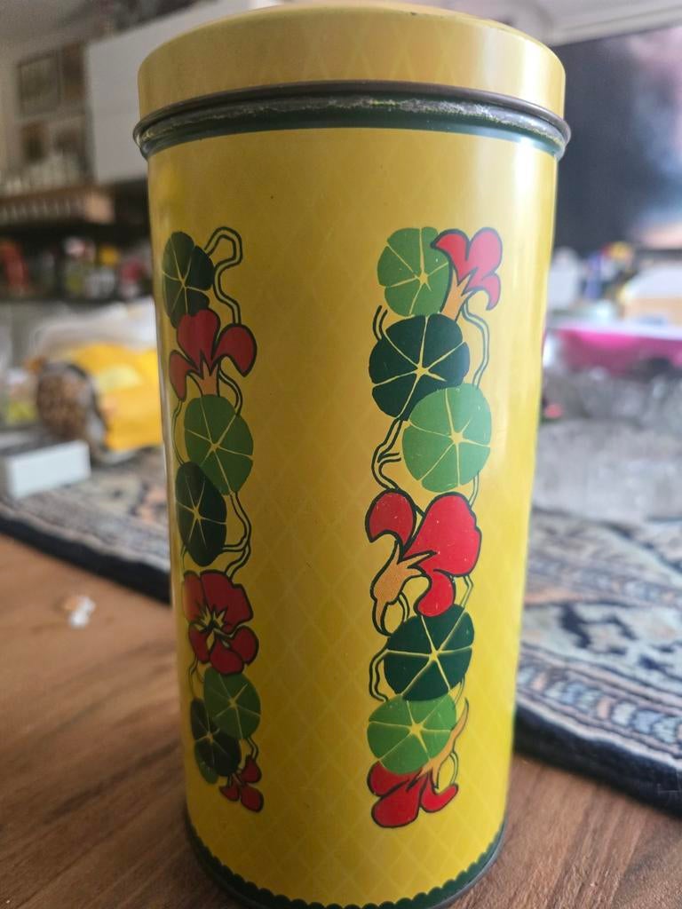 Vintage Verkade Beschuitbus Cees Dekker Oost-Indische Kers, Ophalen of Verzenden