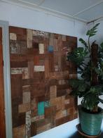 Groot houten schilderij minimalistisch, japandi., Huis en Inrichting, Woonaccessoires | Schilderijen, Tekeningen en Foto's, Ophalen