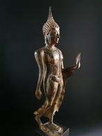 GROTE antieke bronzen buddha Thailand azie boeddha beeld, Antiek en Kunst, Ophalen of Verzenden
