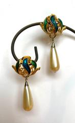 Oorbellen clips vintage Frankrijk goud verguld parel, Sieraden, Tassen en Uiterlijk, Antieke sieraden, Ophalen of Verzenden, Overige materialen